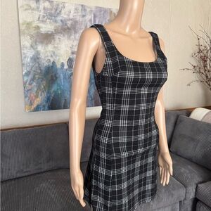 Streetwear Society Black and White Plaid Dress